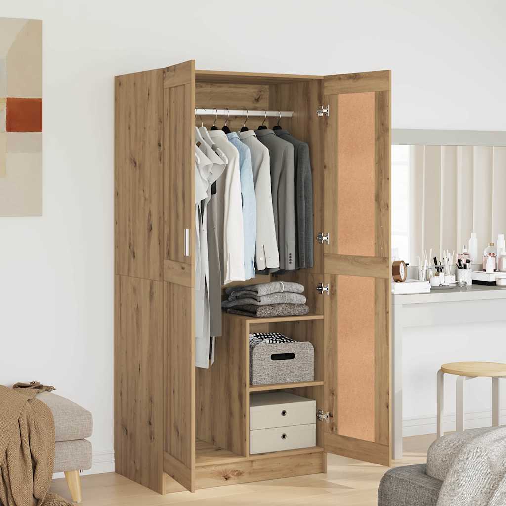 Guarda-roupa com prateleira artisian oak 82,5 x 51,5 x 180 cm