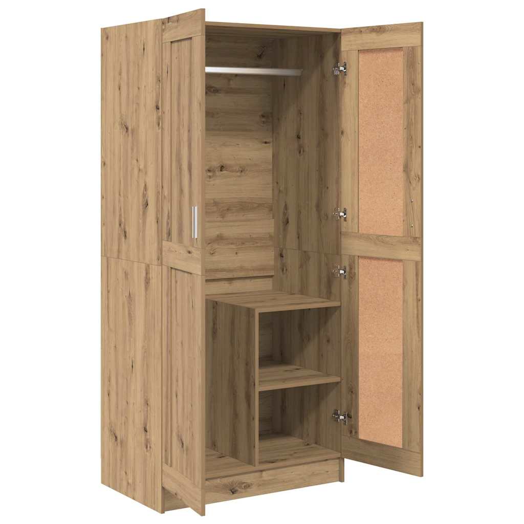 Guarda-roupa com prateleira artisian oak 82,5 x 51,5 x 180 cm