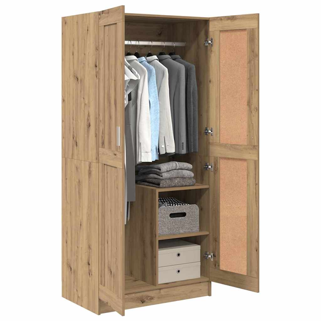 Guarda-roupa com prateleira artisian oak 82,5 x 51,5 x 180 cm
