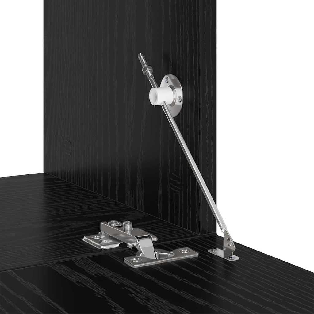 Conjunto de móvel de TV Montado na parede Preto 60 x 30 x 30 cm