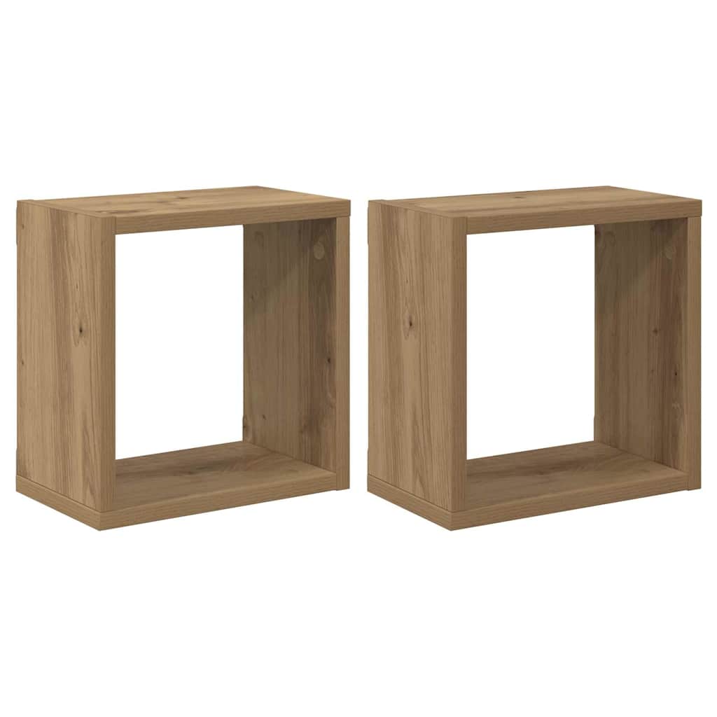 Prateleiras de Parede 2 pcs carvalho artisiano 26 x 15 x 26 cm