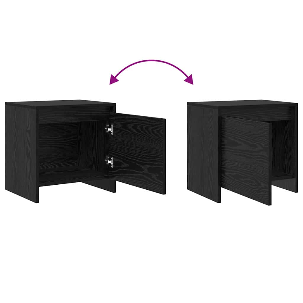 Armário de Cabeceira Carvalho preto 45 x 34 x 44,5 cm