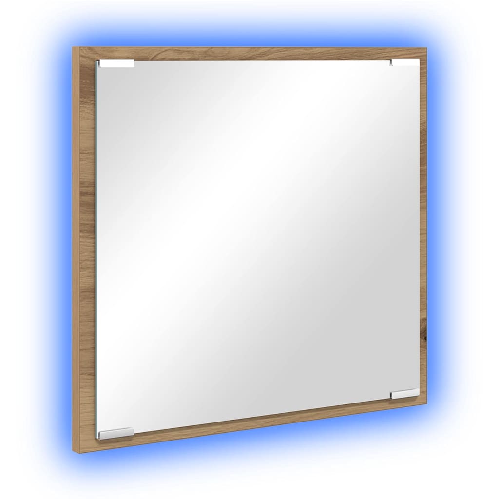 Espelho de banheiro LED carvalho artisiano 40 x 8,5 x 37 cm