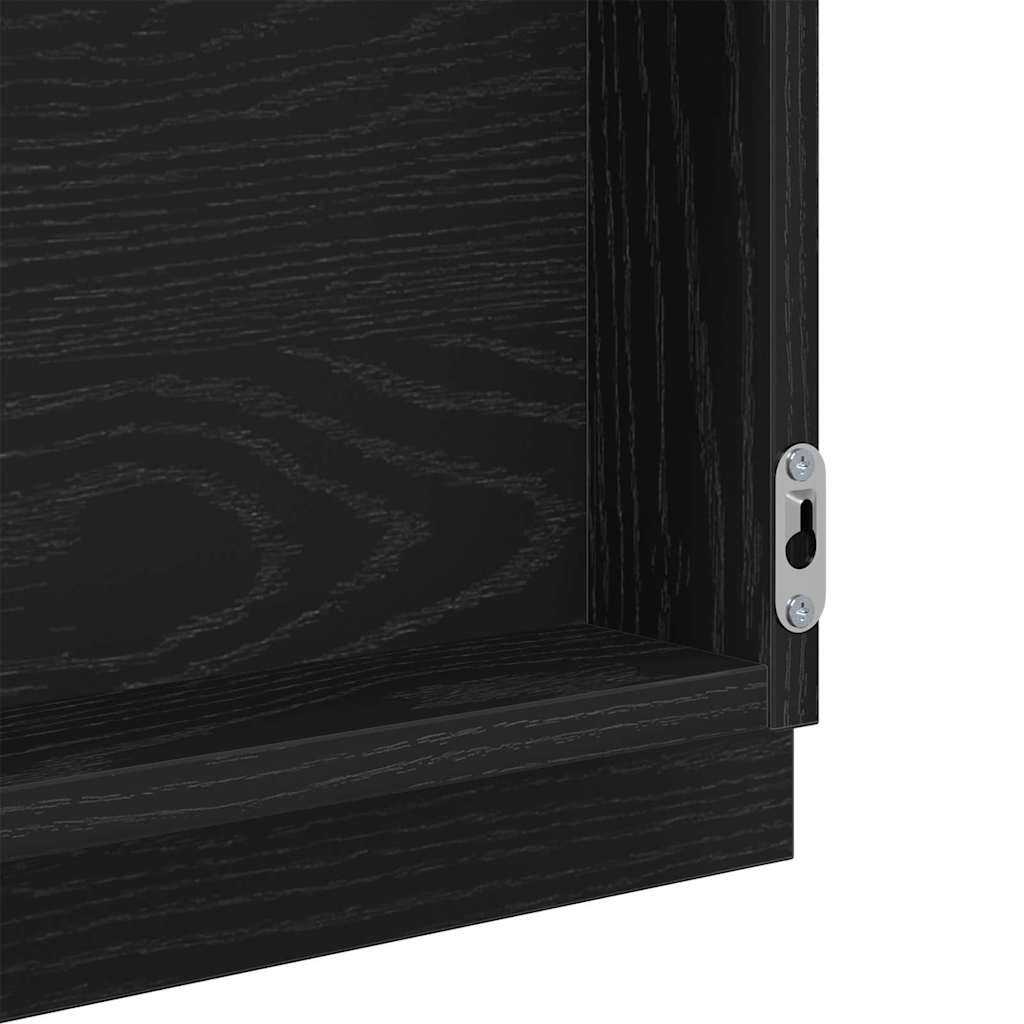 Espelho de banheiro LED Carvalho preto 40 x 8,5 x 37 cm