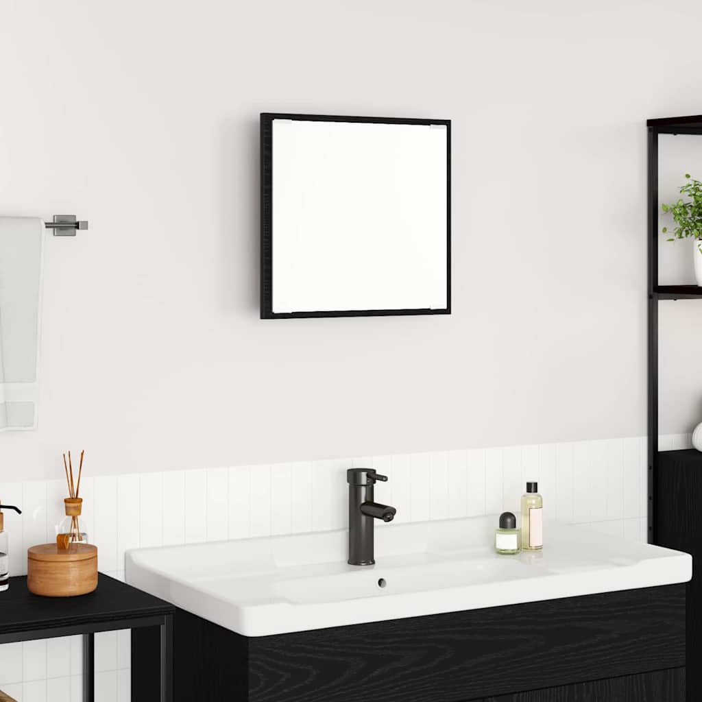 Espelho de banheiro LED Carvalho preto 40 x 8,5 x 37 cm