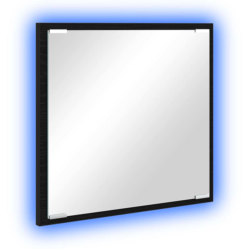 Espelho de banheiro LED Carvalho preto 40 x 8,5 x 37 cm