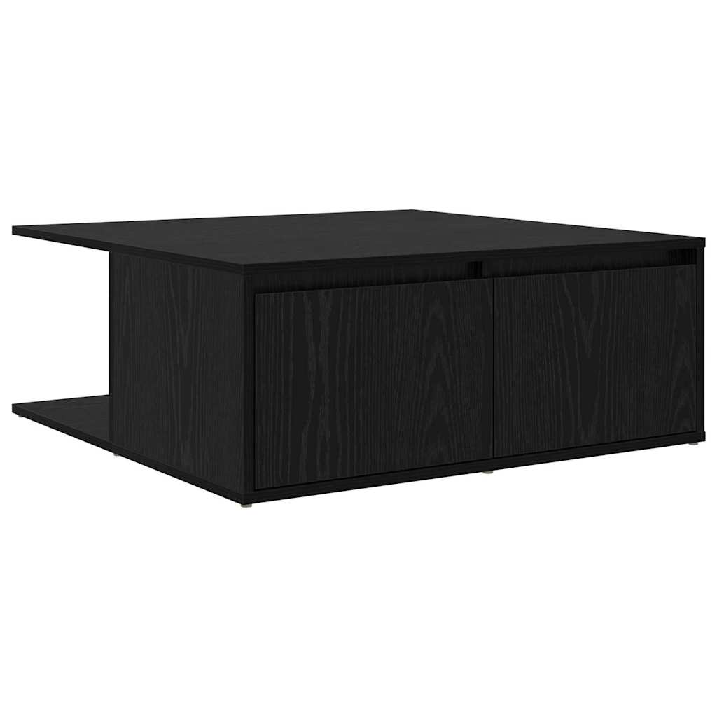 Mesa de centro com gaveta Carvalho preto 80 x 80 x 31 cm