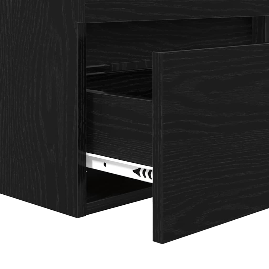 Armário de Banheiro com gaveta Carvalho Preto 41 x 38.5 x 45 cm