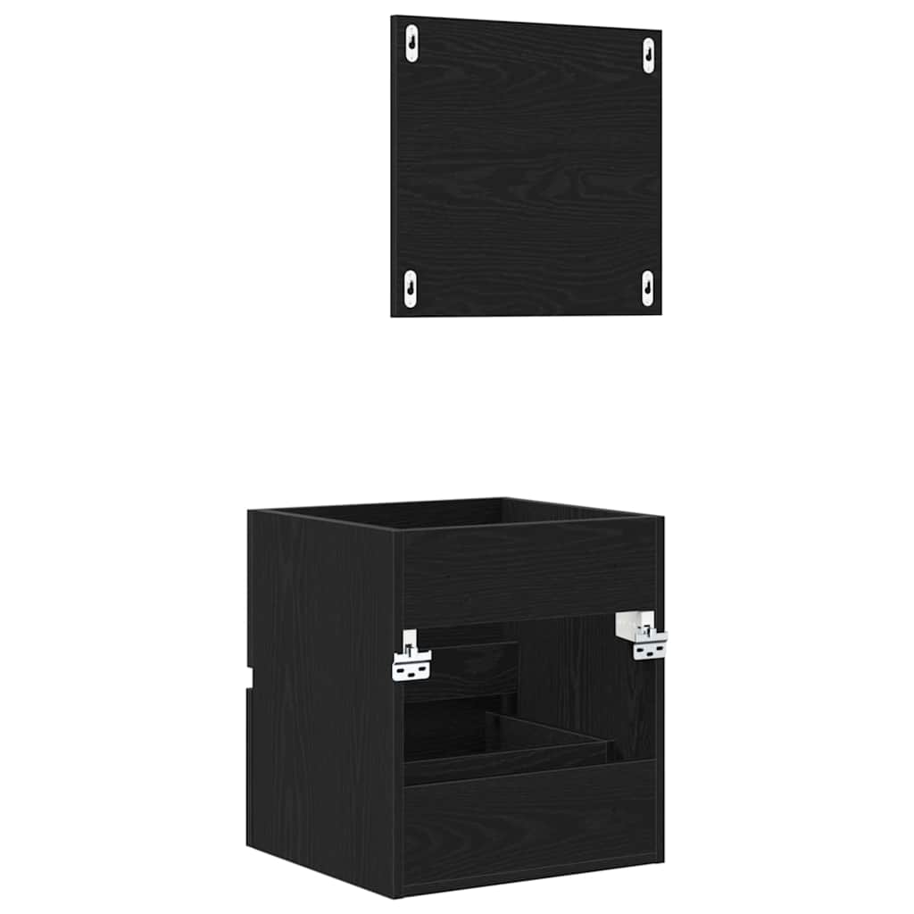 Armário de Banheiro com gaveta Carvalho Preto 41 x 38.5 x 45 cm