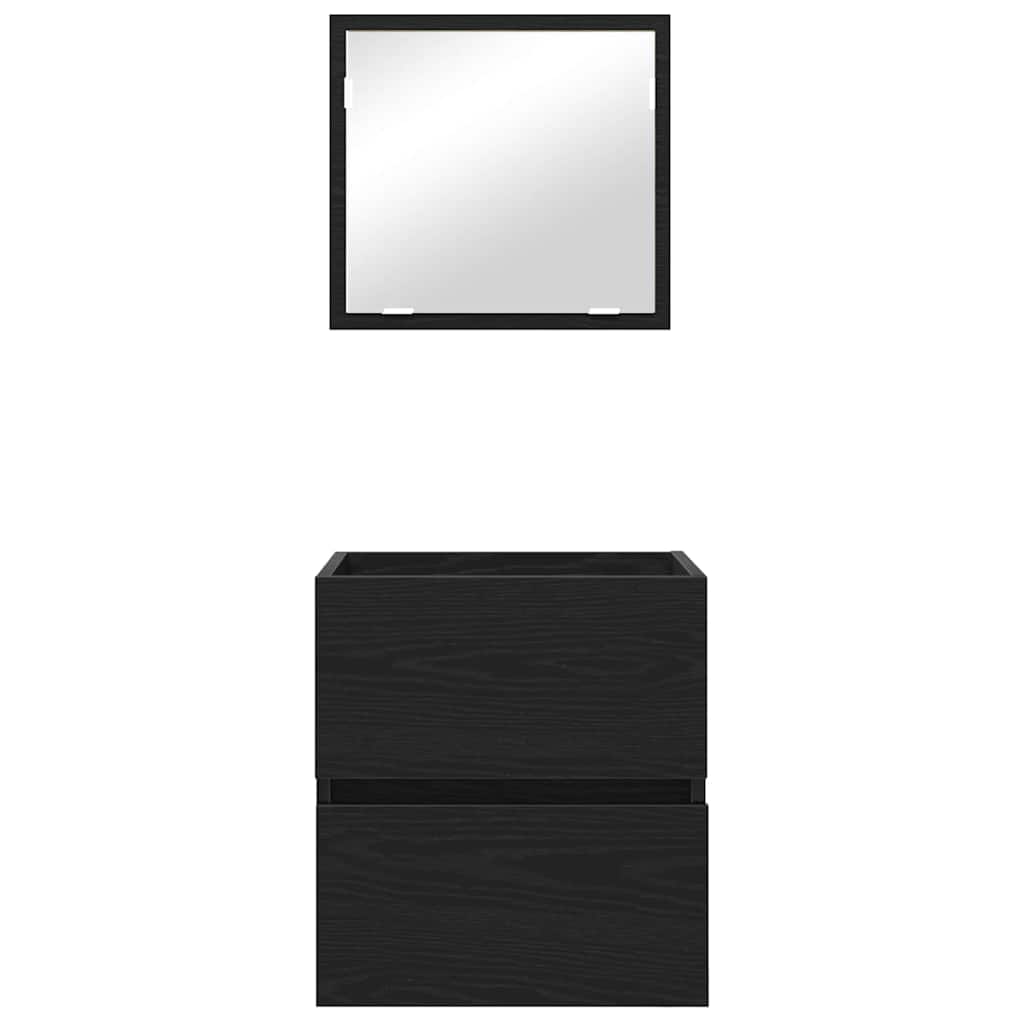 Armário de Banheiro com gaveta Carvalho Preto 41 x 38.5 x 45 cm