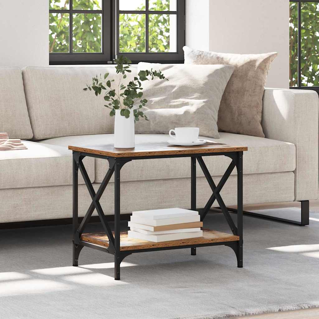 Mesa Lateral Castanho Madeira processada