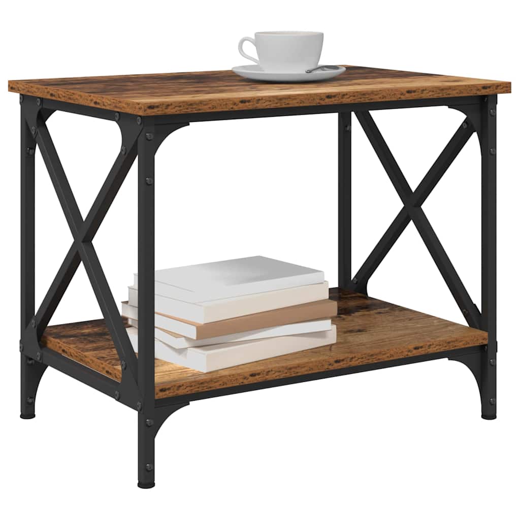 Mesa Lateral Castanho Madeira processada