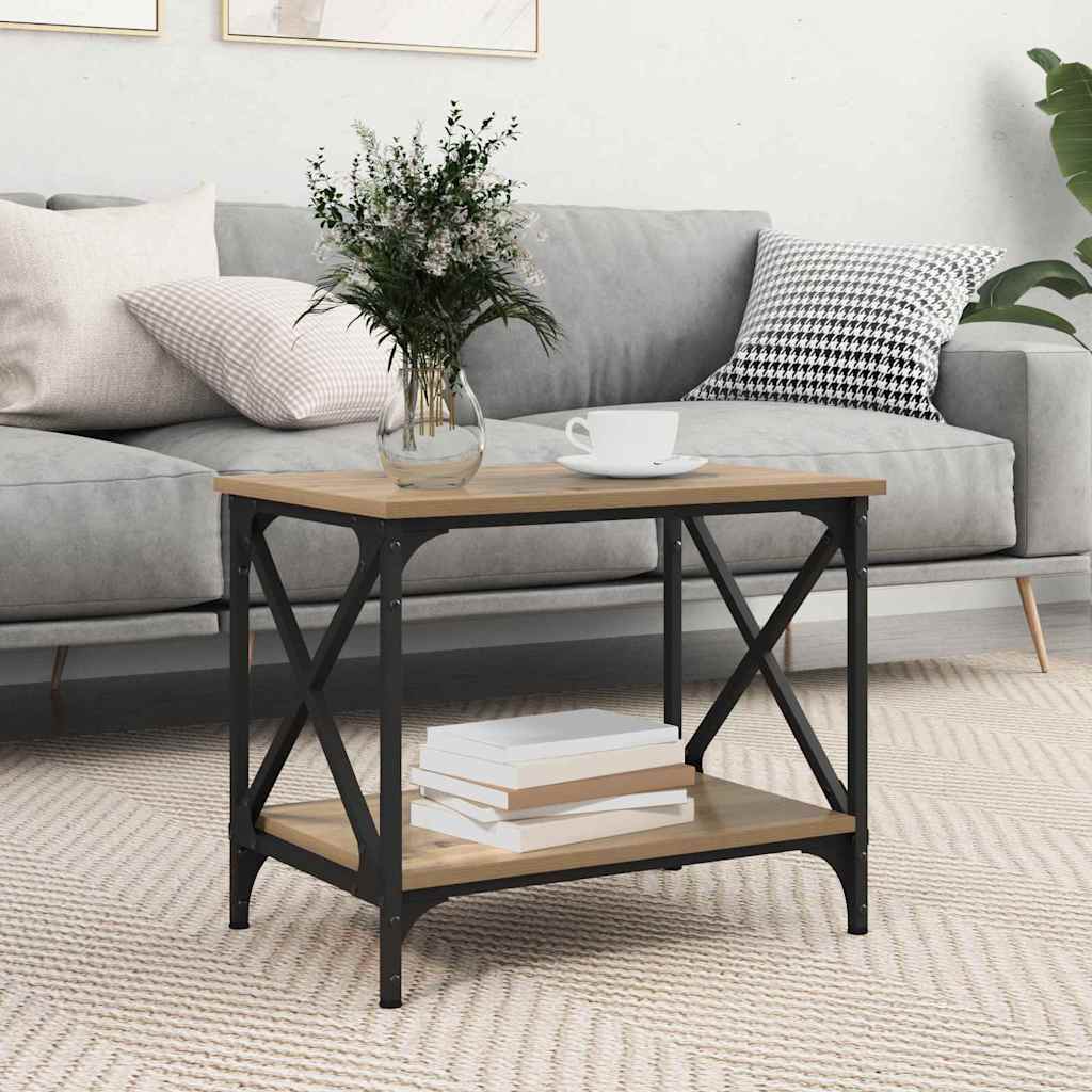 Mesa Lateral Castanho Madeira processada