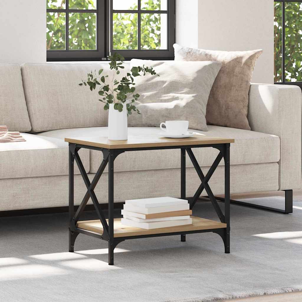 Mesa Lateral Castanho Madeira processada