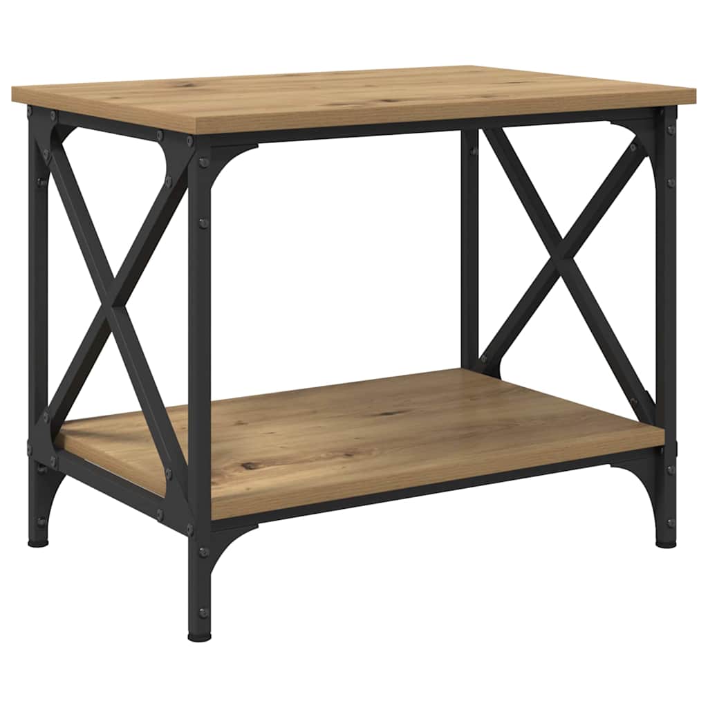 Mesa Lateral Castanho Madeira processada