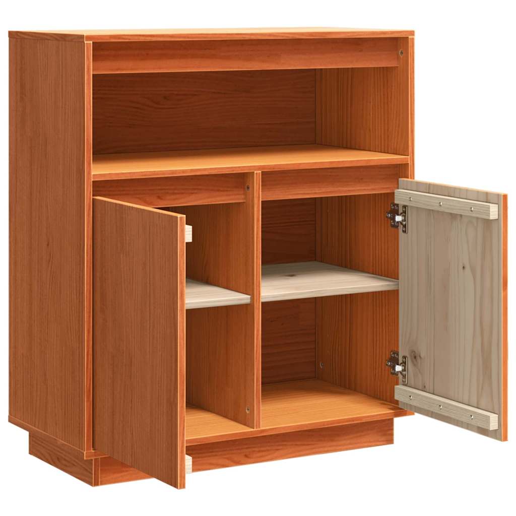 Buffet Castanho-mel 70 x 34 x 80 cm Madeira de pinho maciça