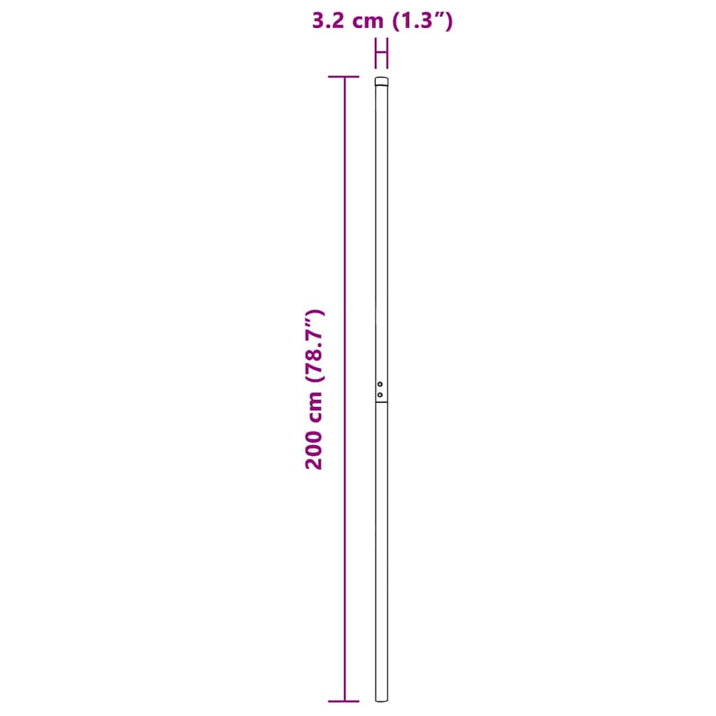Postes de Cerca 2 pcs Verde Aço com Revestimento em Pó