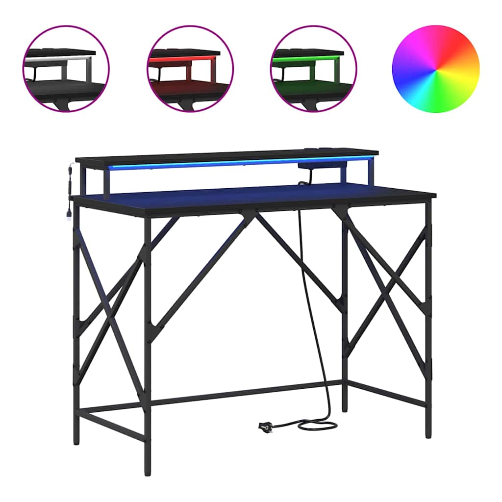 Mesa Carvalho preto 100 x 50 x 86.5 cm Madeira processada