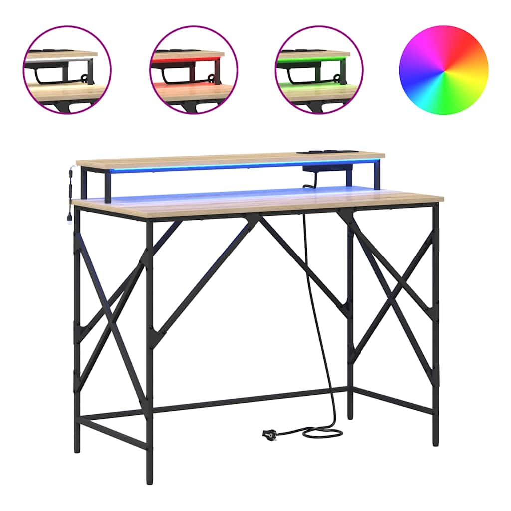 Mesa Carvalho sonoma 100 x 50 x 86.5 cm Madeira processada