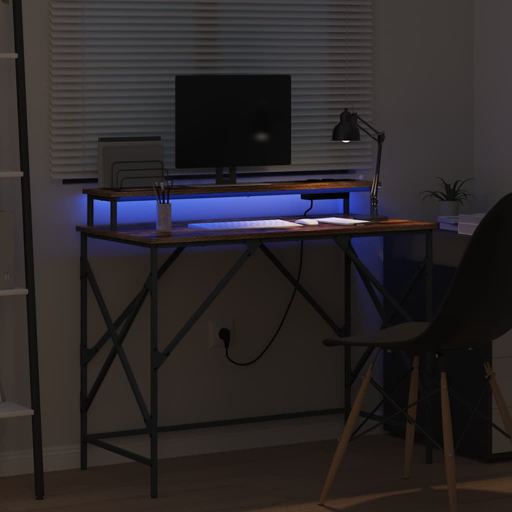 Mesa Carvalho fumado 100 x 50 x 86.5 cm Madeira processada