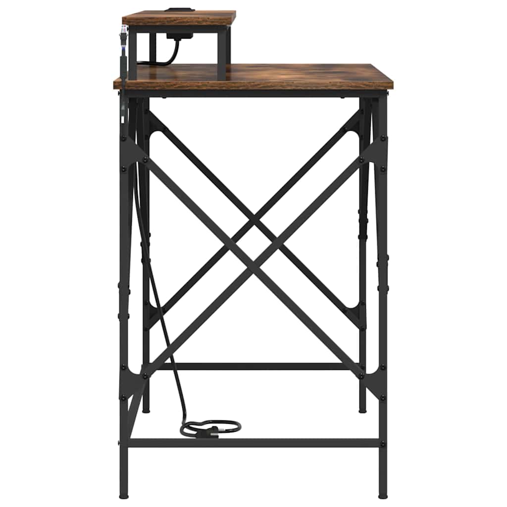 Mesa Carvalho fumado 100 x 50 x 86.5 cm Madeira processada