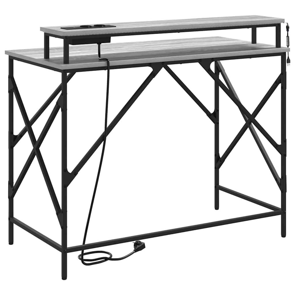 Mesa Sonoma cinzento 100 x 50 x 86.5 cm Madeira processada