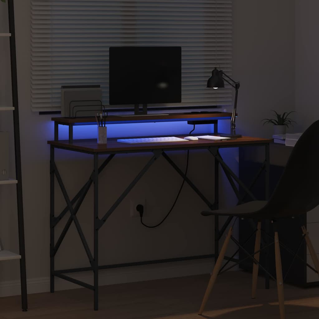 Mesa Carvalho castanho 100 x 50 x 86.5 cm Madeira processada