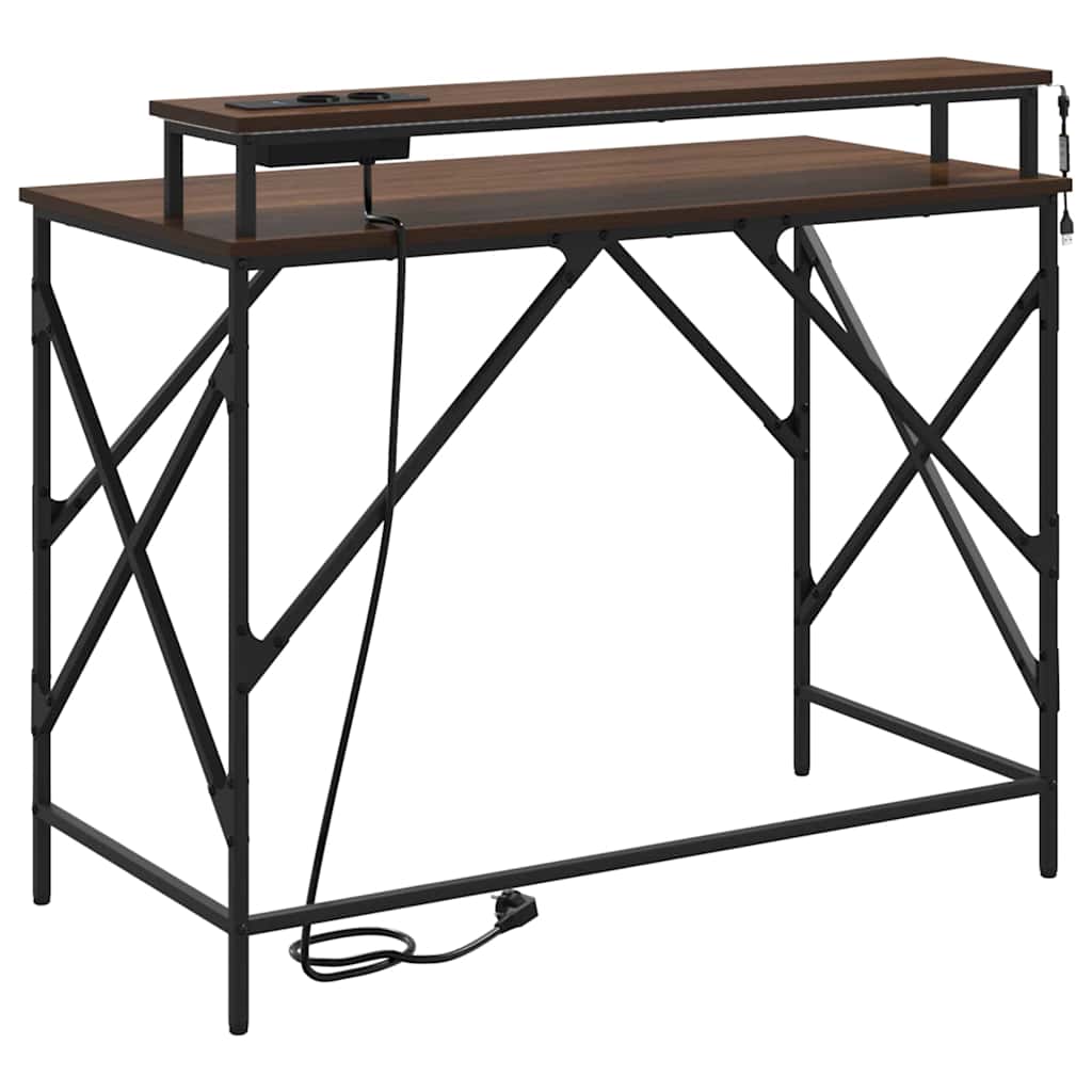 Mesa Carvalho castanho 100 x 50 x 86.5 cm Madeira processada