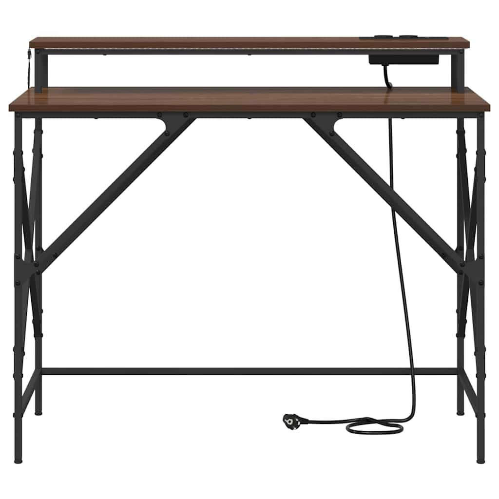 Mesa Carvalho castanho 100 x 50 x 86.5 cm Madeira processada