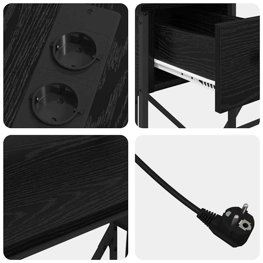 Mesa Carvalho preto 120 x 79 x 86.5 cm Madeira processada