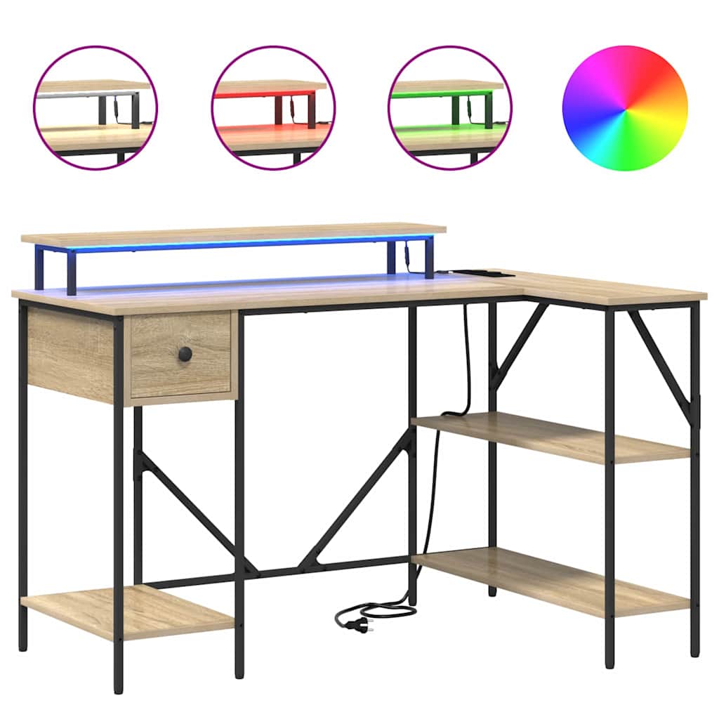 Mesa Carvalho sonoma 120 x 79 x 86.5 cm Madeira processada