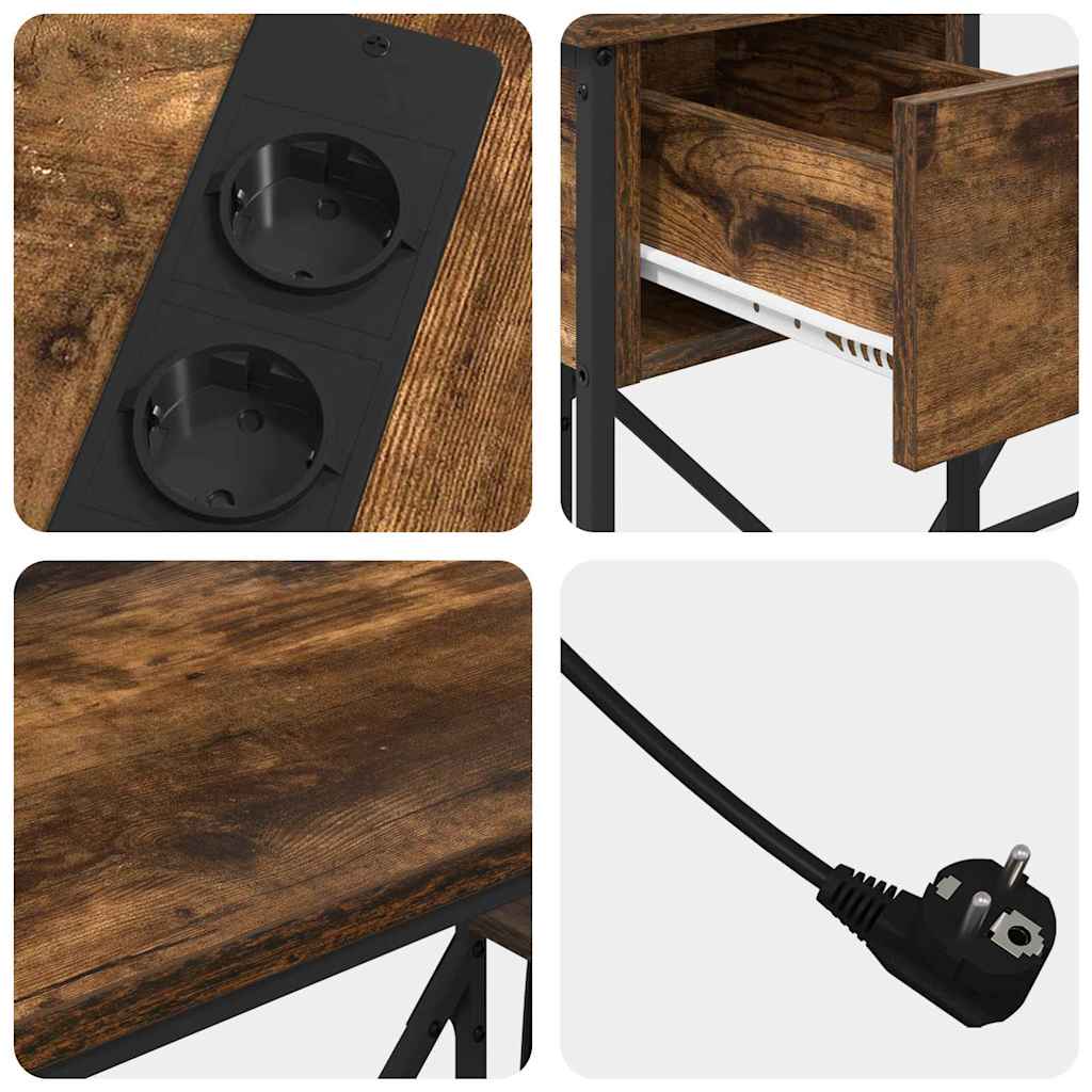 Mesa Carvalho fumado 120 x 79 x 86.5 cm Madeira processada