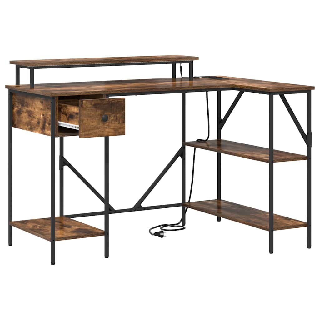 Mesa Carvalho fumado 120 x 79 x 86.5 cm Madeira processada