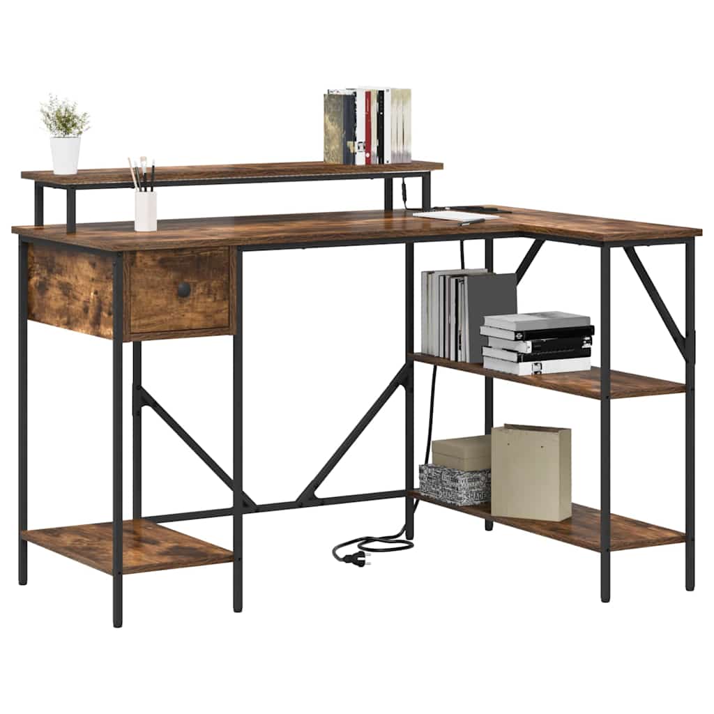 Mesa Carvalho fumado 120 x 79 x 86.5 cm Madeira processada