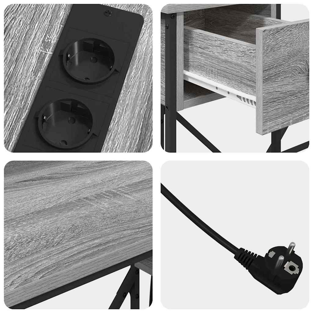 Mesa Sonoma cinzento 120 x 79 x 86.5 cm Madeira processada