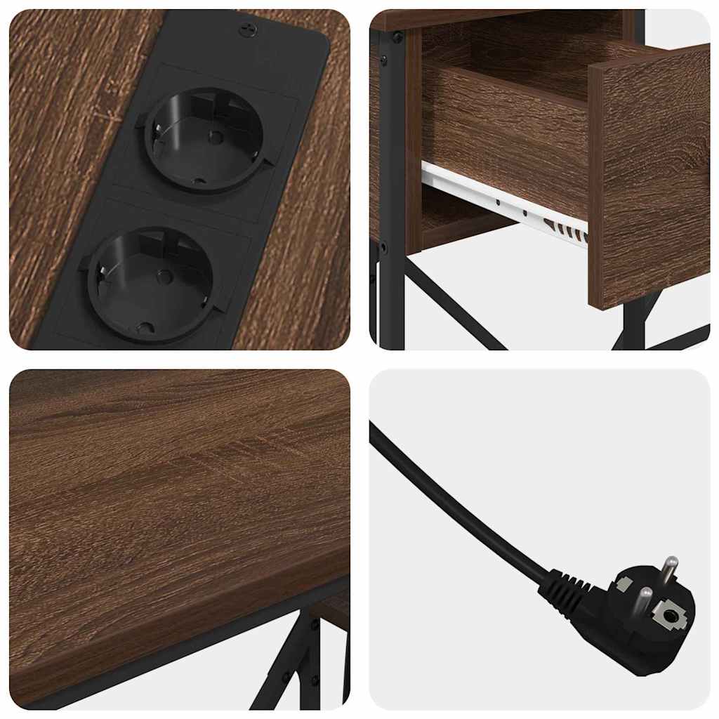 Mesa Carvalho castanho 120 x 79 x 86.5 cm Madeira processada