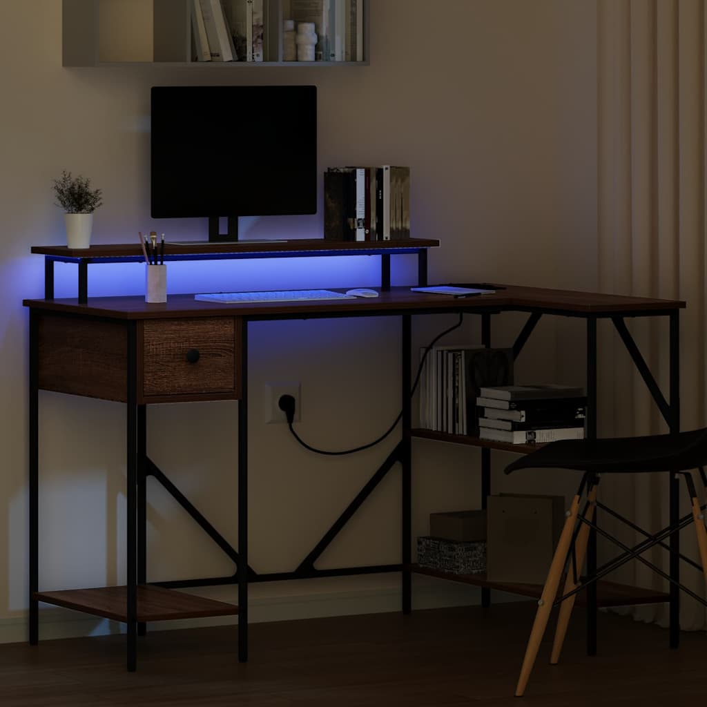 Mesa Carvalho castanho 120 x 79 x 86.5 cm Madeira processada