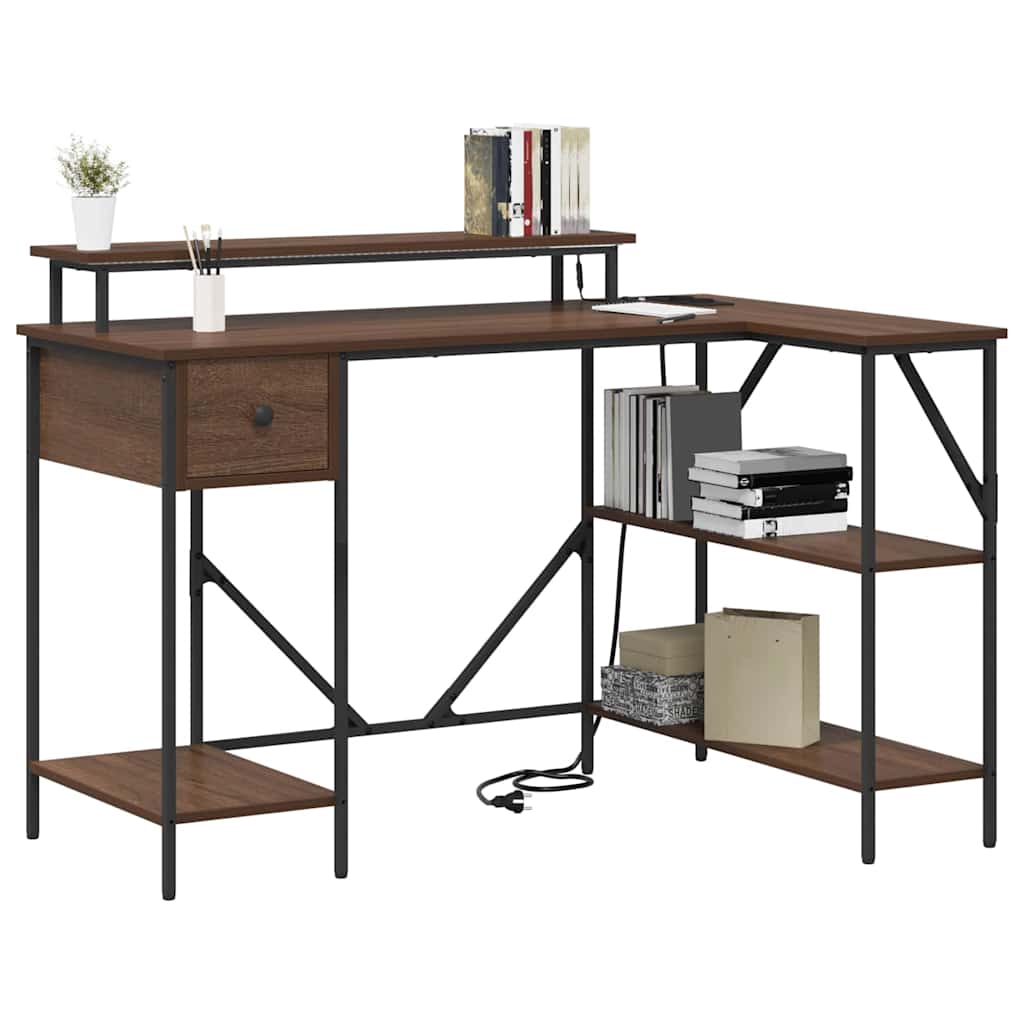 Mesa Carvalho castanho 120 x 79 x 86.5 cm Madeira processada