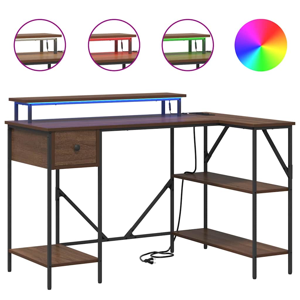 Mesa Carvalho castanho 120 x 79 x 86.5 cm Madeira processada