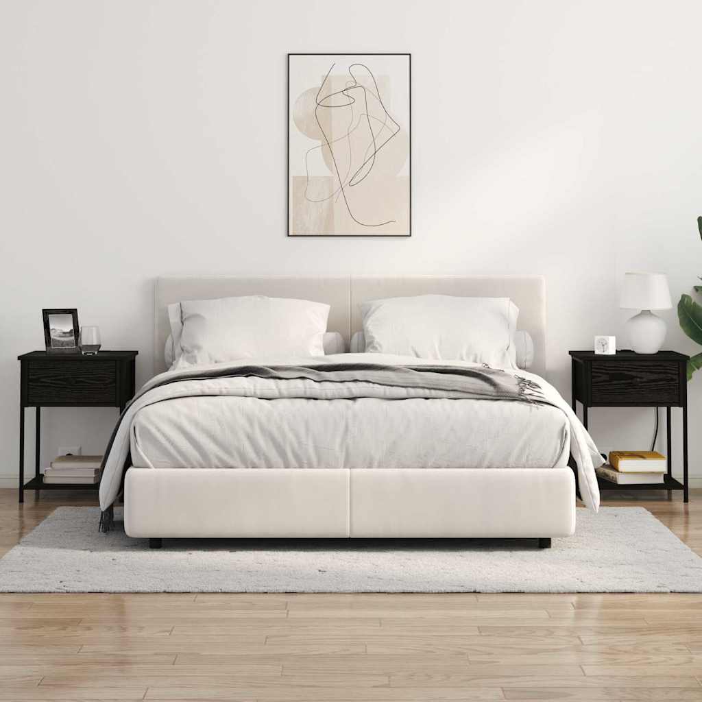 Armário de Cabeceira com gaveta Carvalho preto 42 x 41 x 56 cm