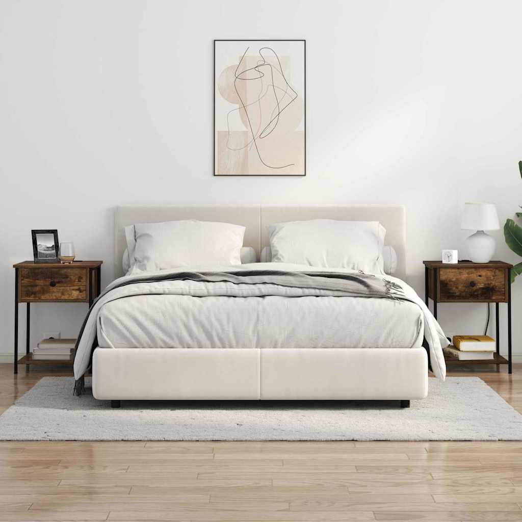 Armário de Cabeceira 2 pcs Carvalho fumado 42 x 41 x 56 cm