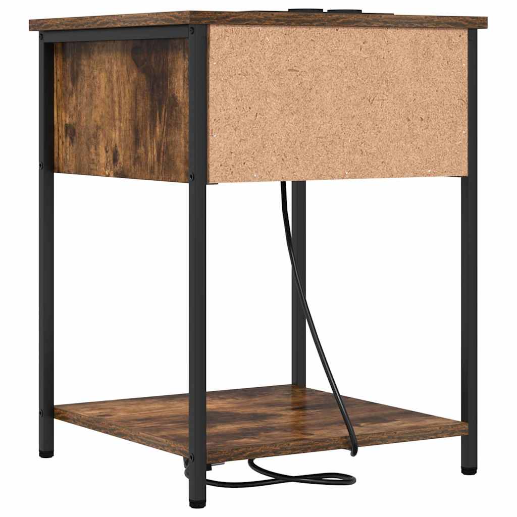 Armário de Cabeceira 2 pcs Carvalho fumado 42 x 41 x 56 cm