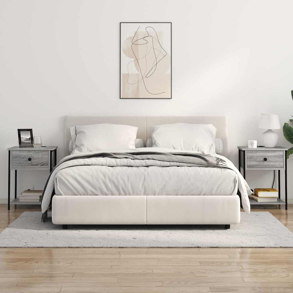 Armário de Cabeceira com gaveta Sonoma cinzento 42 x 41 x 56 cm