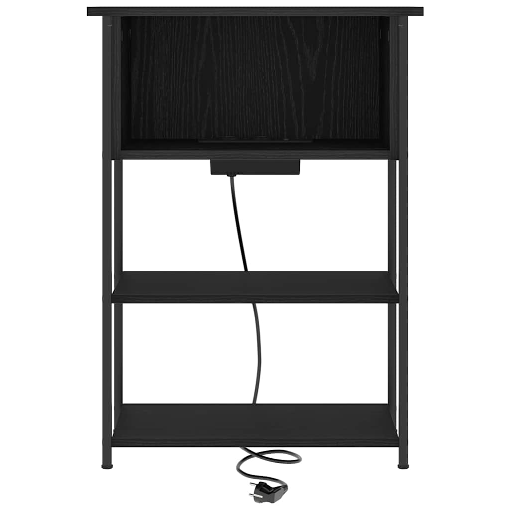 Armário de Cabeceira Carvalho preto 38 x 31 x 61 cm