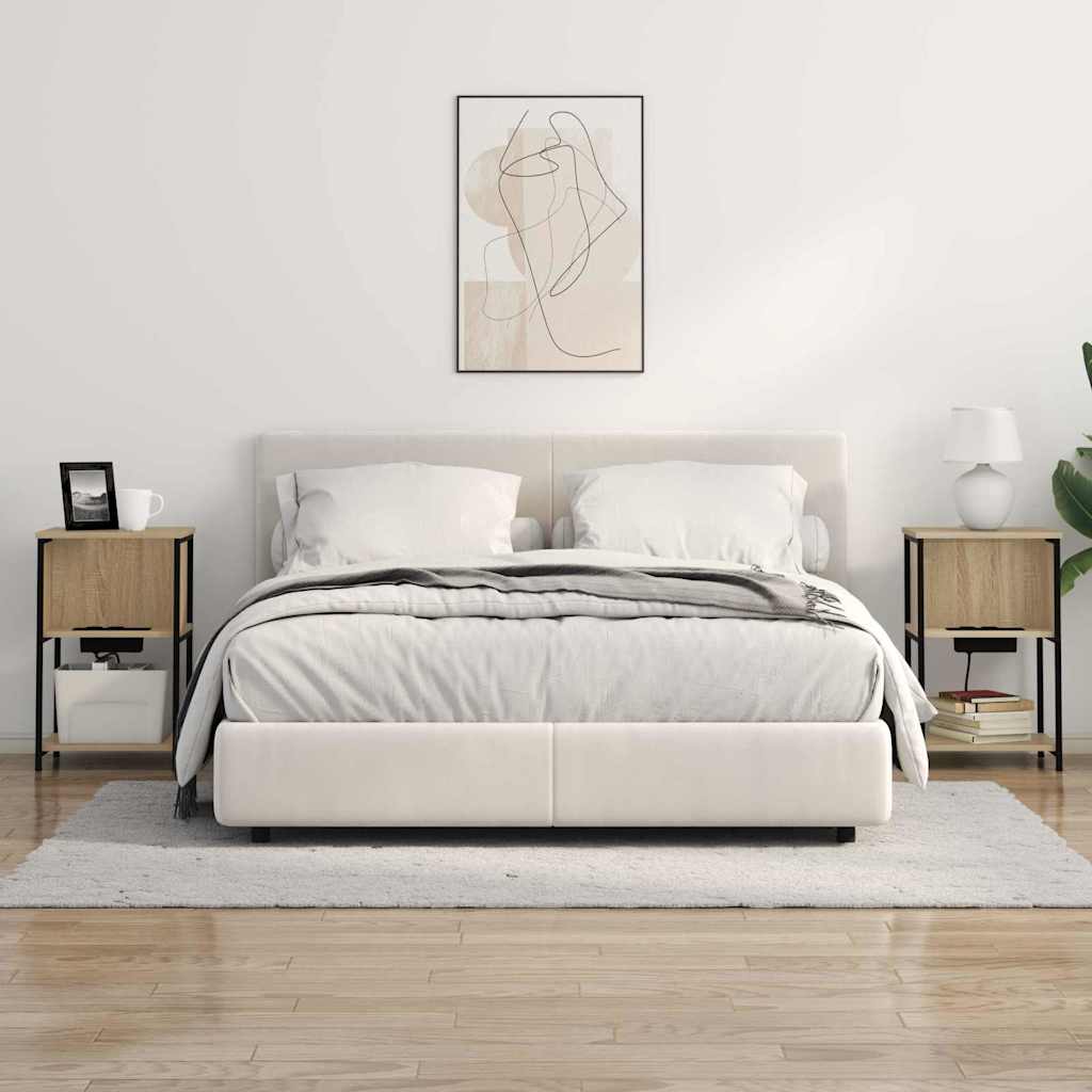 Armário de Cabeceira 2 pcs Carvalho sonoma 38 x 31 x 61 cm