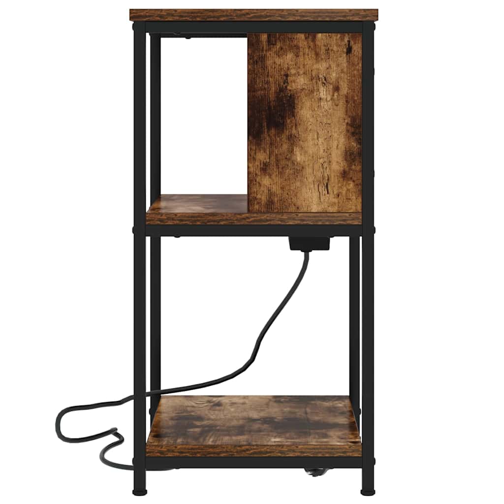 Armário de Cabeceira Carvalho fumado 38 x 31 x 61 cm