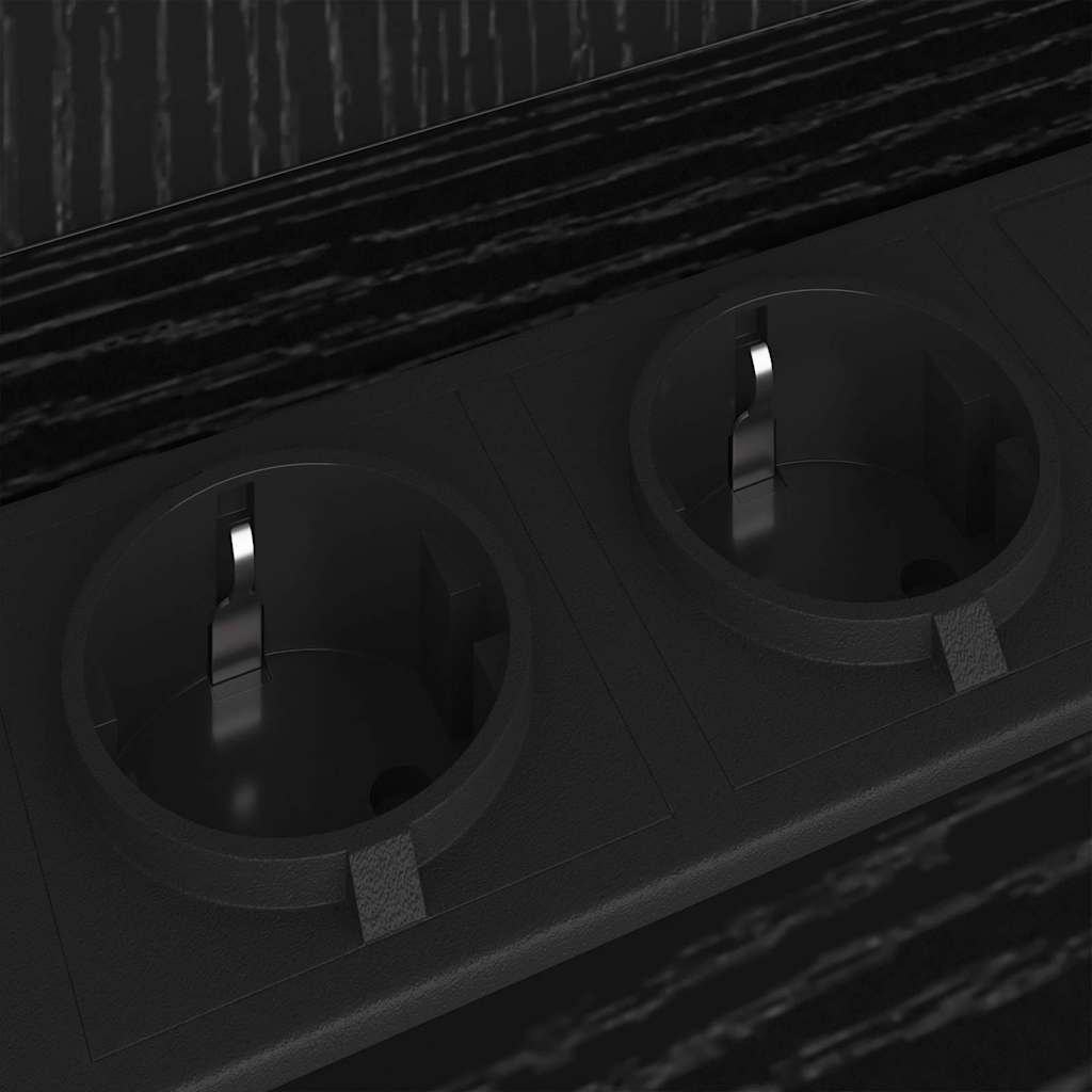 Mesa-de-cabeceira com prateleira Carvalho preto 40 x 40 x 61 cm