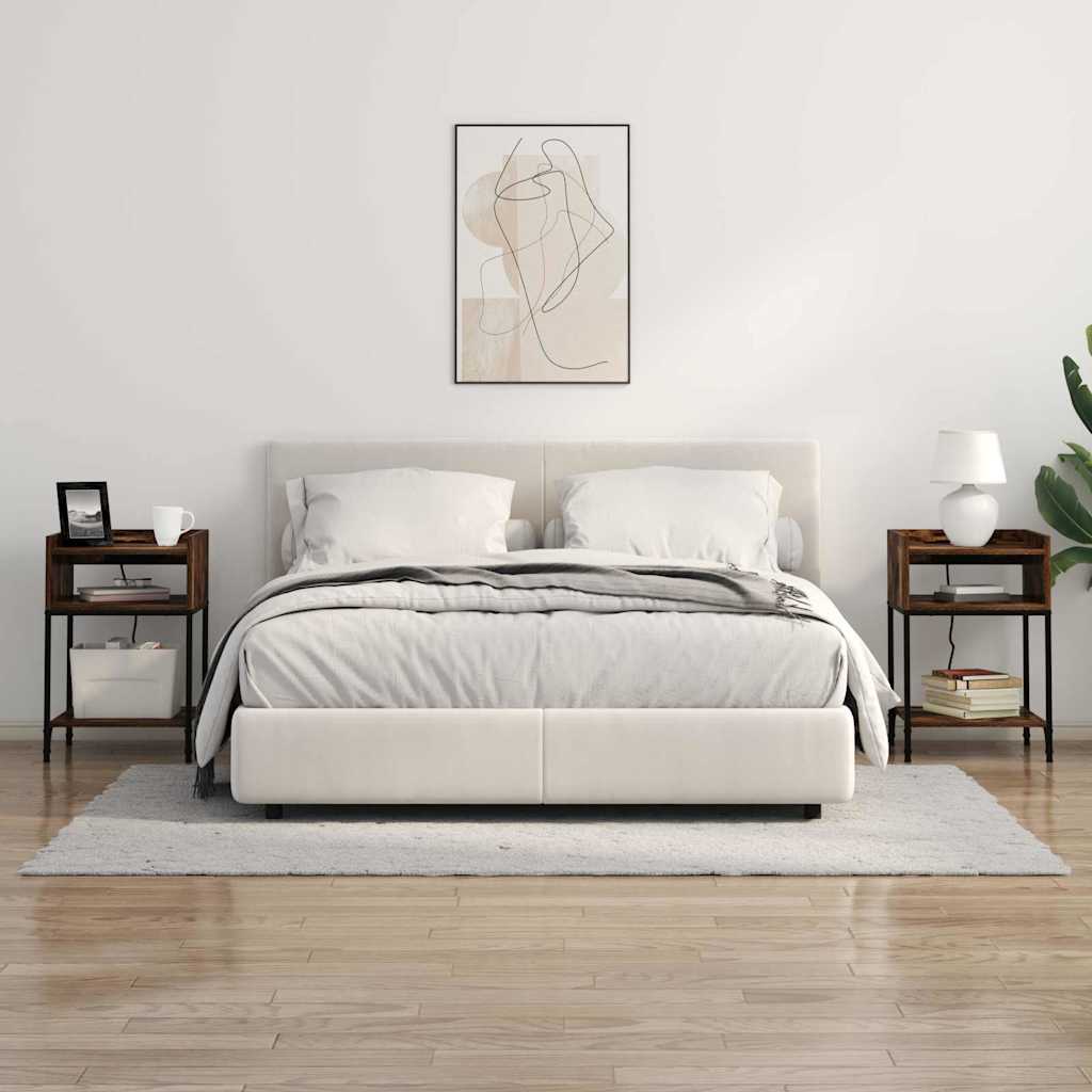 Mesa-de-cabeceira 2 pcs Carvalho fumado 40 x 40 x 61 cm