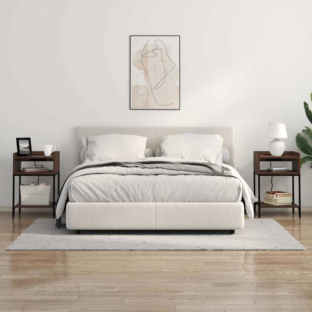 Mesa-de-cabeceira 2 pcs Carvalho castanho 40 x 40 x 61 cm