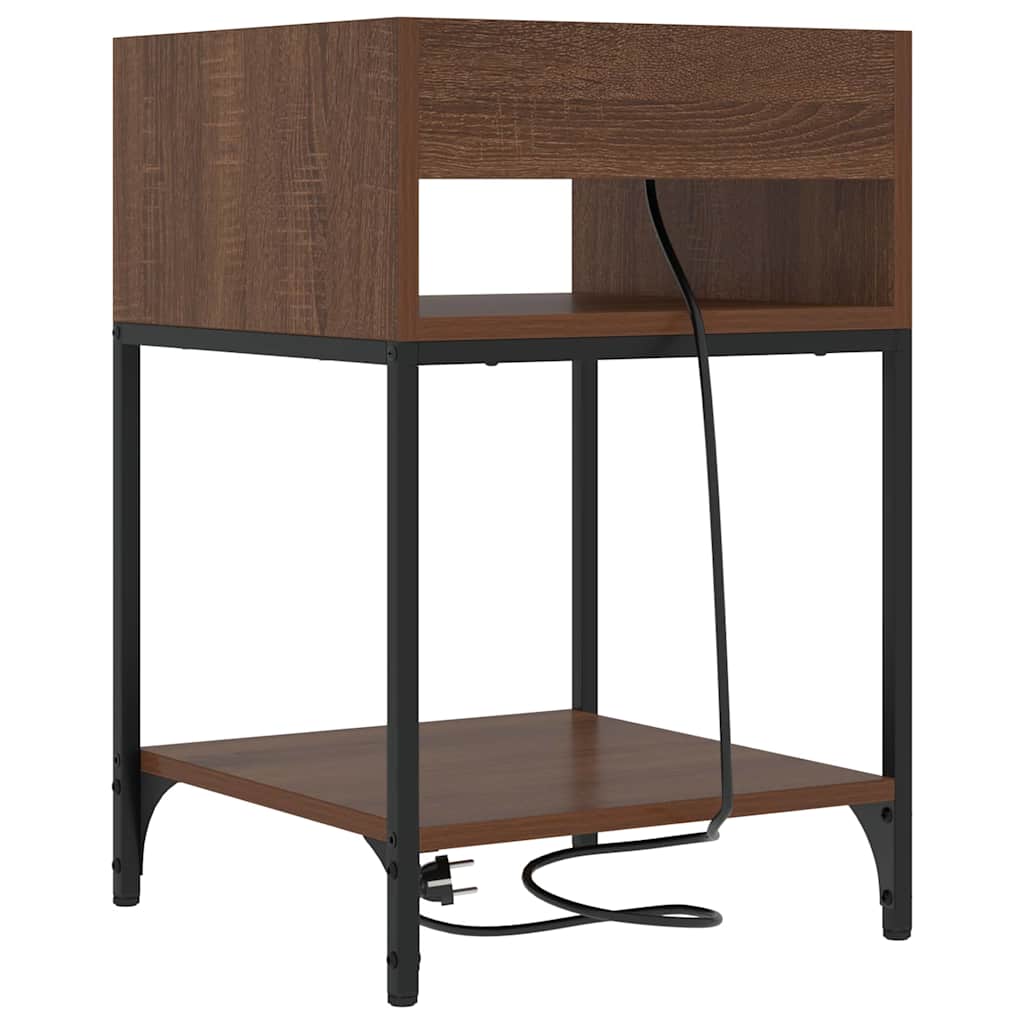 Mesa-de-cabeceira 2 pcs Carvalho castanho 40 x 40 x 61 cm